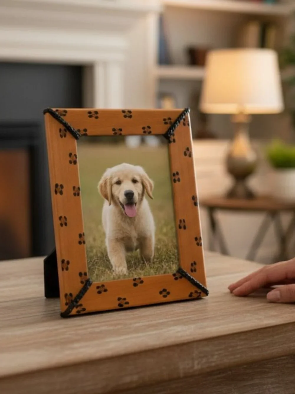 Vintage Handcrafted Wooden Leopard Frame